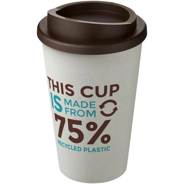 Americano Eco 350 ml recycled tumbler - Unbranded White Brown