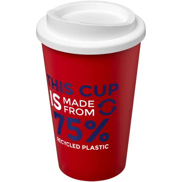 Americano Eco 350 ml recycled tumbler Red White