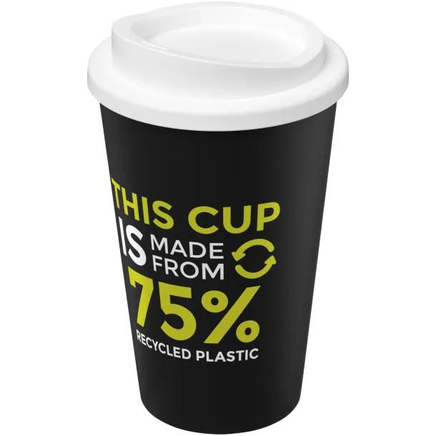 Americano Eco 350 ml recycled tumbler Solid black White