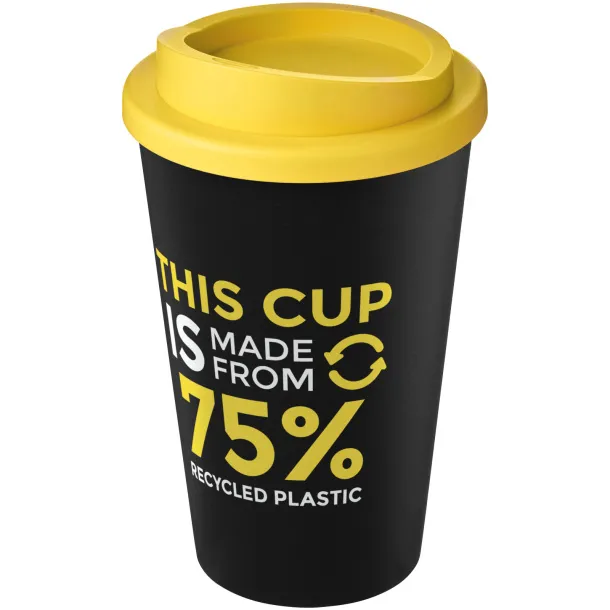 Americano Eco 350 ml recycled tumbler Solid black Yellow