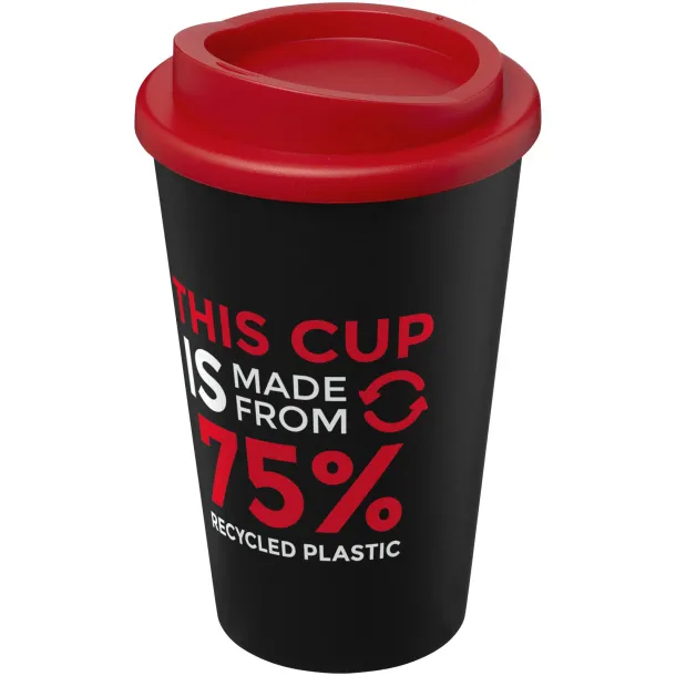 Americano Eco 350 ml recycled tumbler Solid black Red