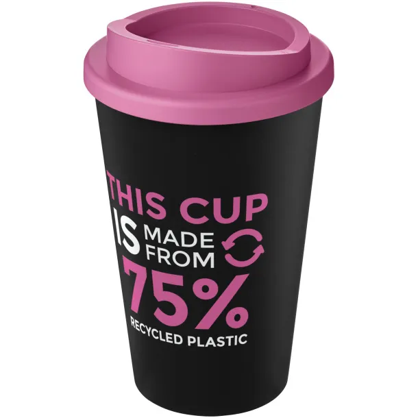 Americano Eco 350 ml recycled tumbler Solid black Transparent pink