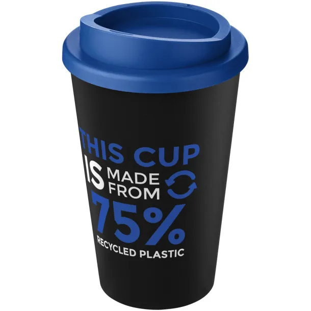 Americano Eco 350 ml recycled tumbler Solid black Mid blue