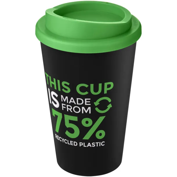 Americano Eco 350 ml recycled tumbler Solid black Green