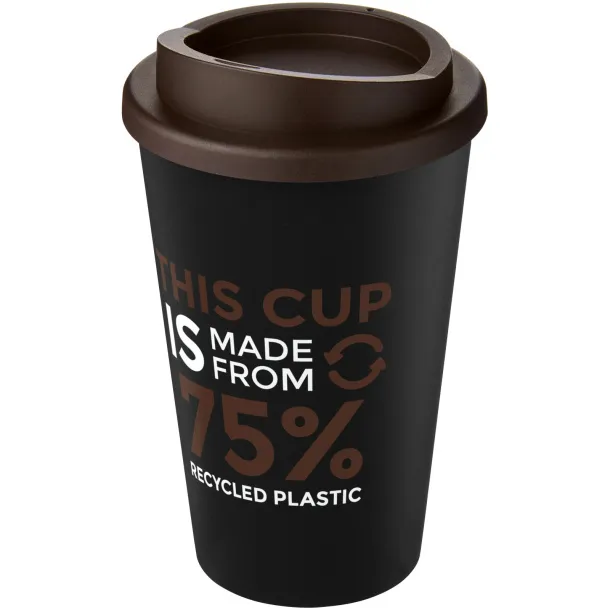 Americano Eco 350 ml recycled tumbler Solid black Brown