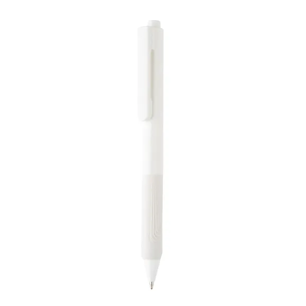  X9 solid pen with silicon grip - XD Collection White 