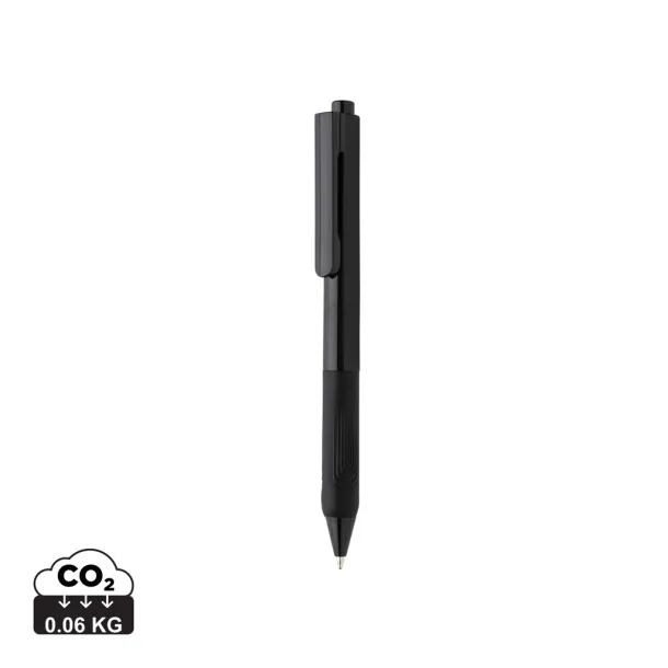  X9 solid pen with silicon grip - XD Collection Black 