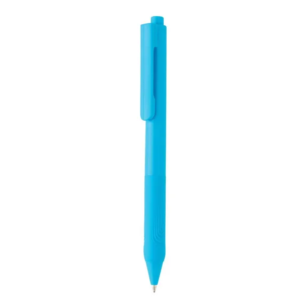  X9 solid pen with silicon grip - XD Collection Blue 