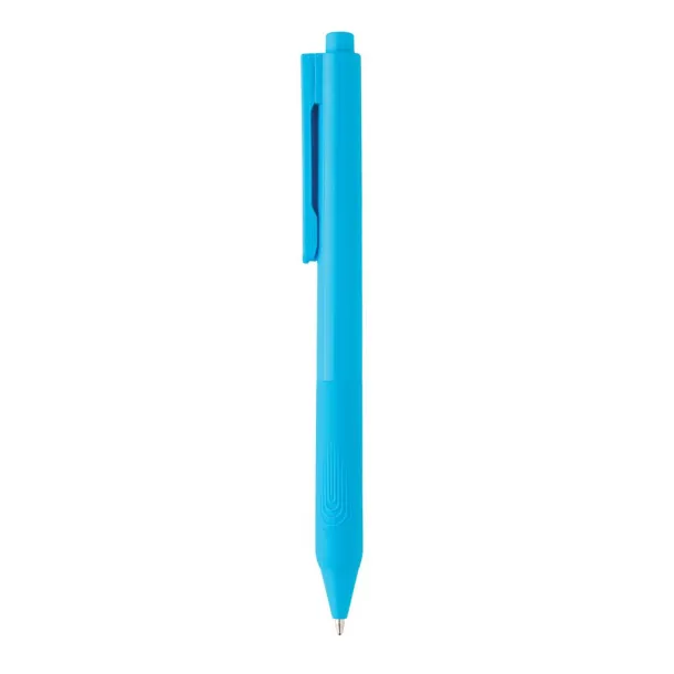  X9 solid pen with silicon grip - XD Collection Blue 