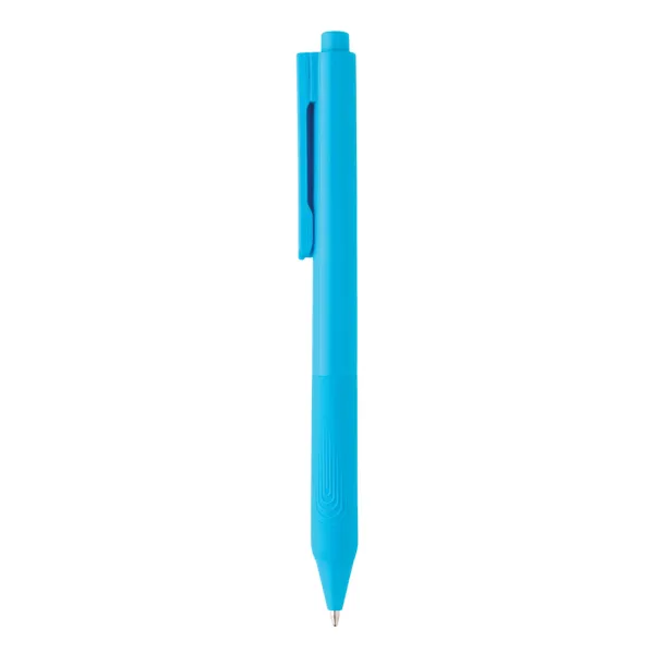  X9 solid pen with silicon grip - XD Collection Blue 