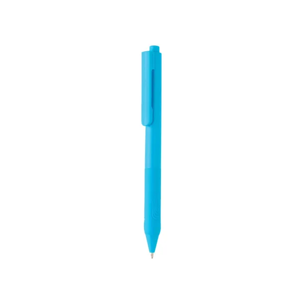  X9 solid pen with silicon grip - XD Collection Blue 