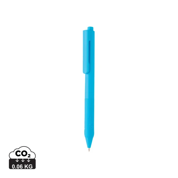  X9 solid pen with silicon grip - XD Collection Blue 