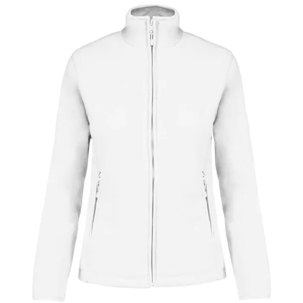 MAUREEN LADIES' FULL ZIP MICROFLEECE JACKET - Kariban White