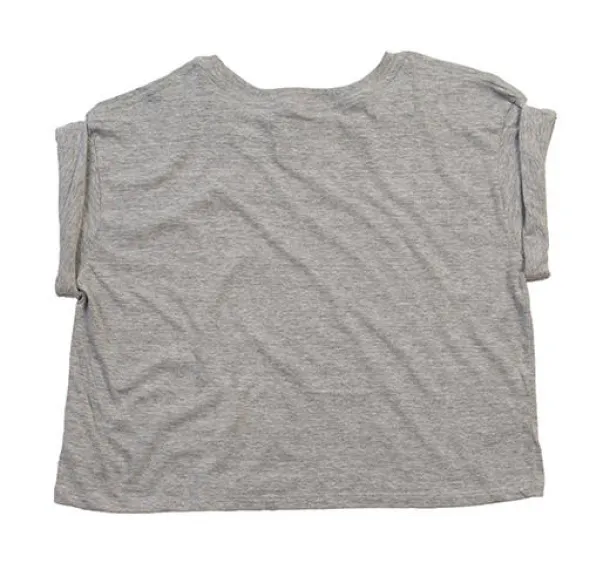  Women's Organic Crop Top T - Mantis Heather Grey Melange