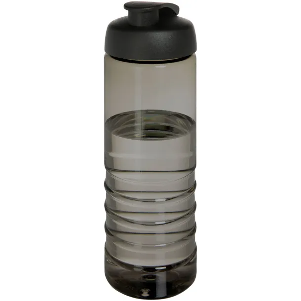 H2O Active® Eco Treble 750 ml flip lid sport bottle Charcoal Solid black