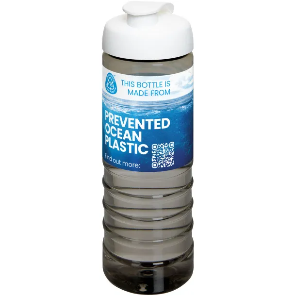 H2O Active® Eco Treble Sportska boca s preklopnim poklopcem, 750 ml Ugljen Bijela