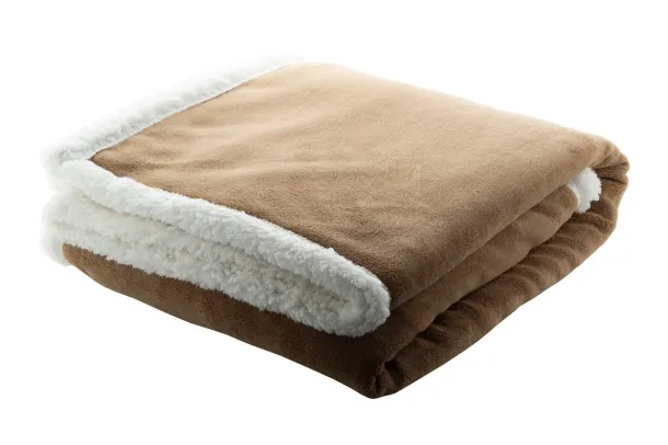 Sammia coral fleece blanket Brown White