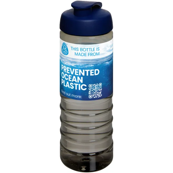 H2O Active® Eco Treble 750 ml flip lid sport bottle Charcoal Blue