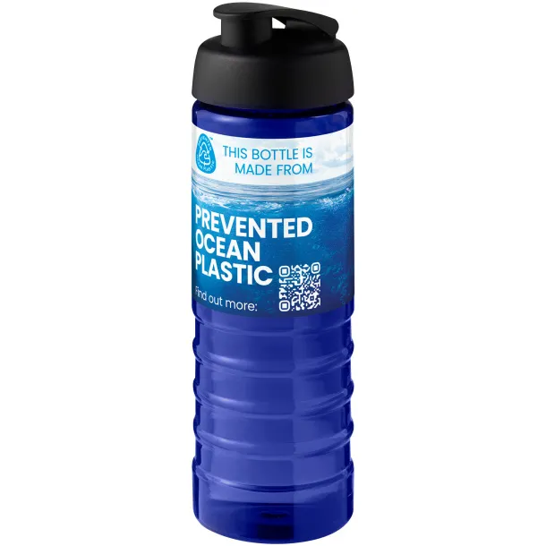 H2O Active® Eco Treble 750 ml flip lid sport bottle Blue Solid black