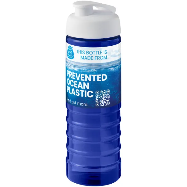 H2O Active® Eco Treble 750 ml flip lid sport bottle Blue White