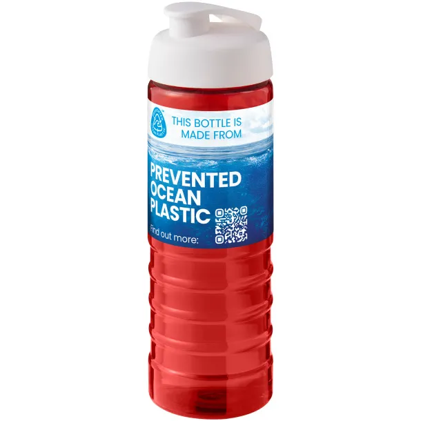 H2O Active® Eco Treble 750 ml flip lid sport bottle Red White