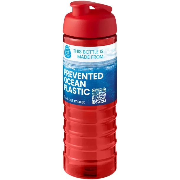 H2O Active® Eco Treble 750 ml flip lid sport bottle Red Red