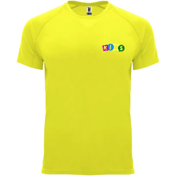 Bahrain short sleeve kids sports t-shirt - Roly Fluor Yellow