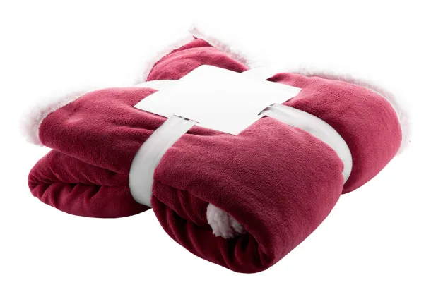 Sammia coral fleece blanket Claret White