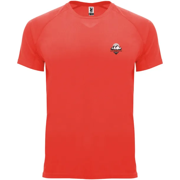 Bahrain short sleeve kids sports t-shirt - Roly Fluor Coral