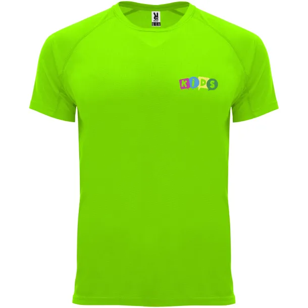 Bahrain short sleeve kids sports t-shirt - Roly Fluor Green