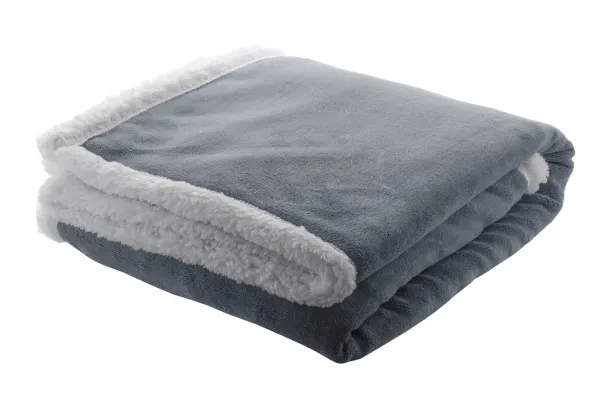 Sammia coral fleece blanket Dark grey White