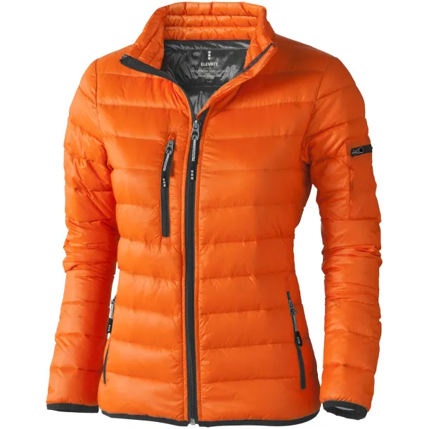 Scotia light down ladies jacket - Elevate Life Orange