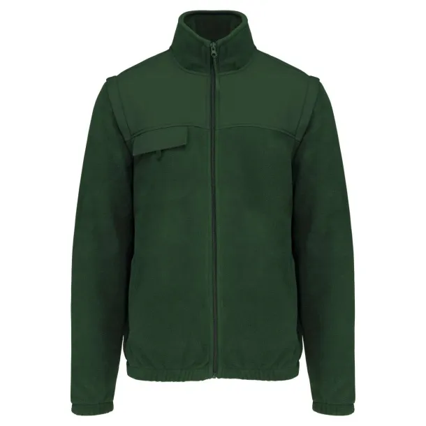  FLEECE JACKET WITH REMOVABLE SLEEVES - Designed To Work Forest Green