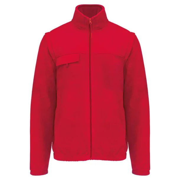  FLEECE JACKET WITH REMOVABLE SLEEVES - Designed To Work Red