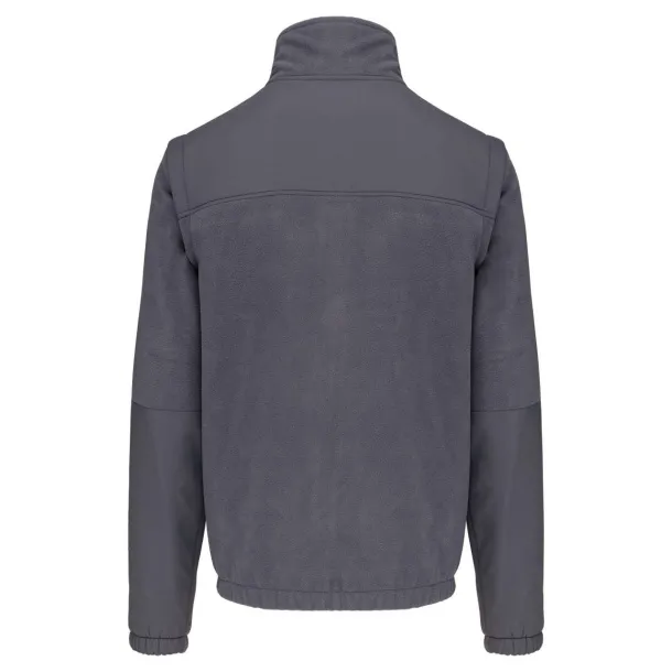  FLEECE JACKET WITH REMOVABLE SLEEVES - Designed To Work Convoy Grey