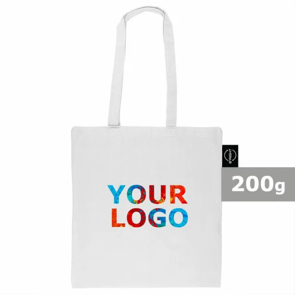  B'RIGHT torba za kupovinu od recikliranog pamuka, 200 g/m2 Bijela