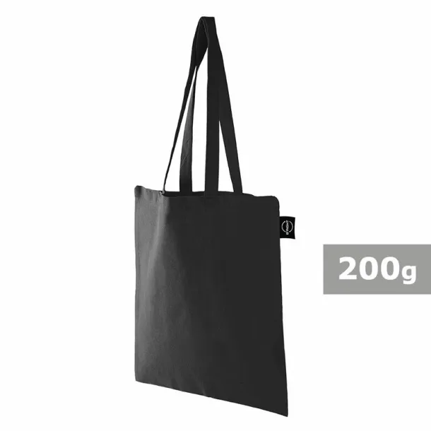  Recycled cotton shopping bag B'RIGHT, 200 g/m2 black