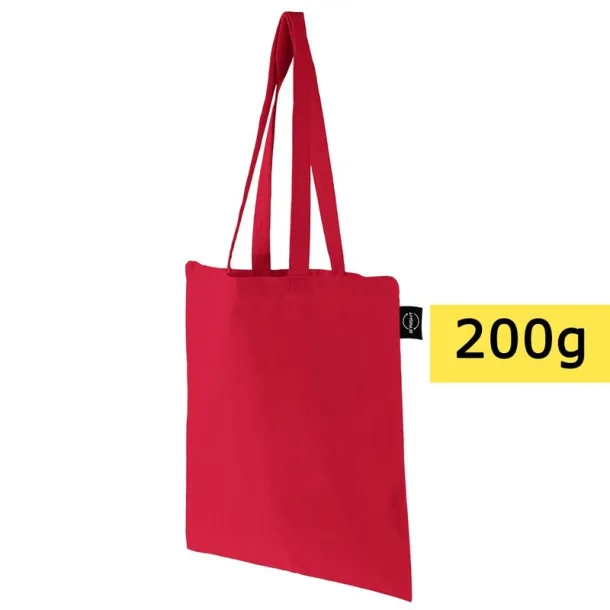  Recycled cotton shopping bag B'RIGHT, 200 g/m2 red