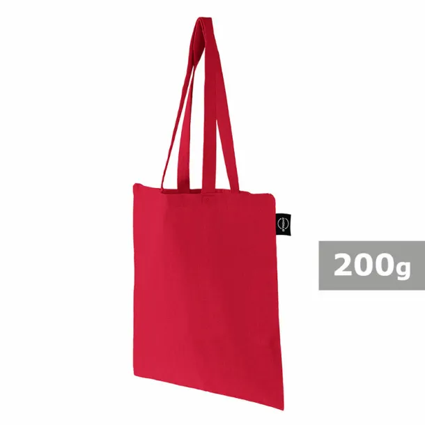  Recycled cotton shopping bag B'RIGHT, 200 g/m2 Crvena