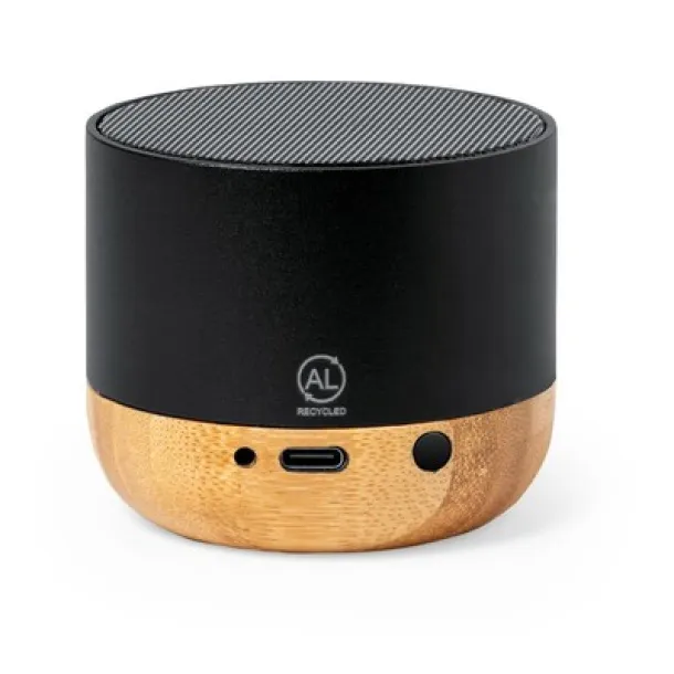  Recycled aluminium wireless speaker 3W black