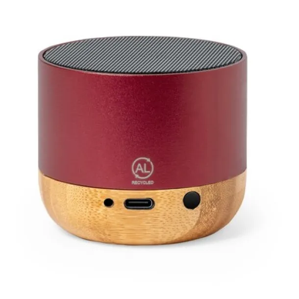  Recycled aluminium wireless speaker 3W red