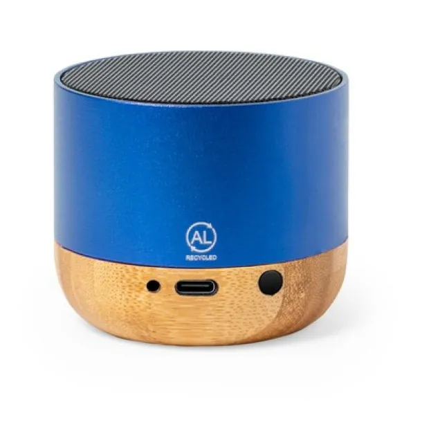  Recycled aluminium wireless speaker 3W blue