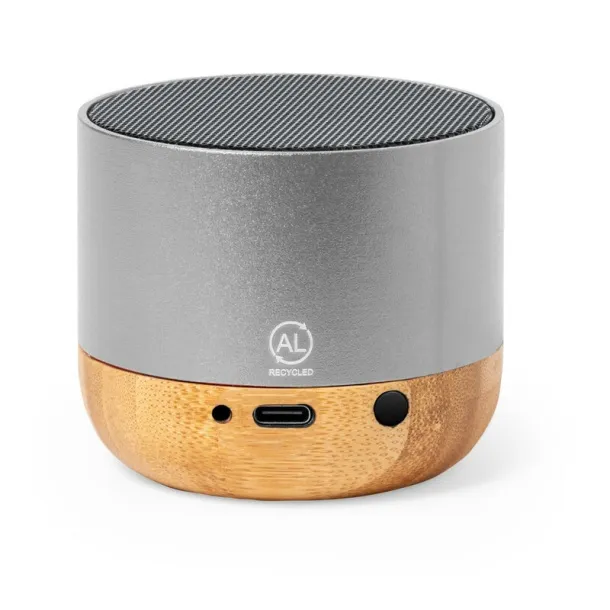  Recycled aluminium wireless speaker 3W Srebrna