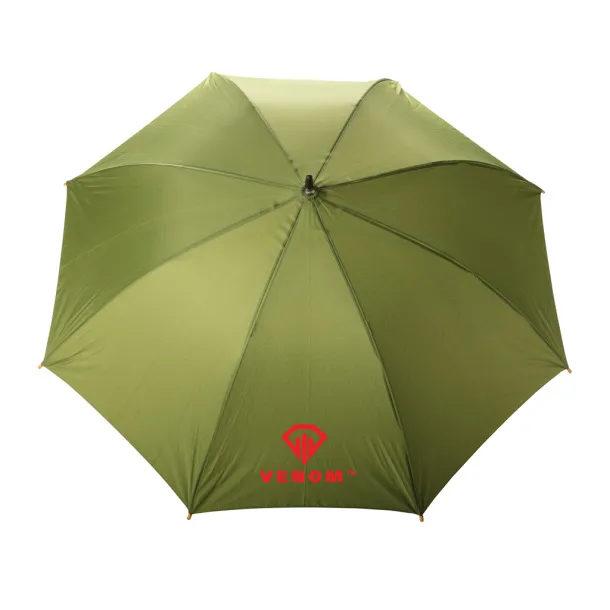  23" Impact AWARE™ RPET 190T auto open bamboo umbrella - XD Collection Green 