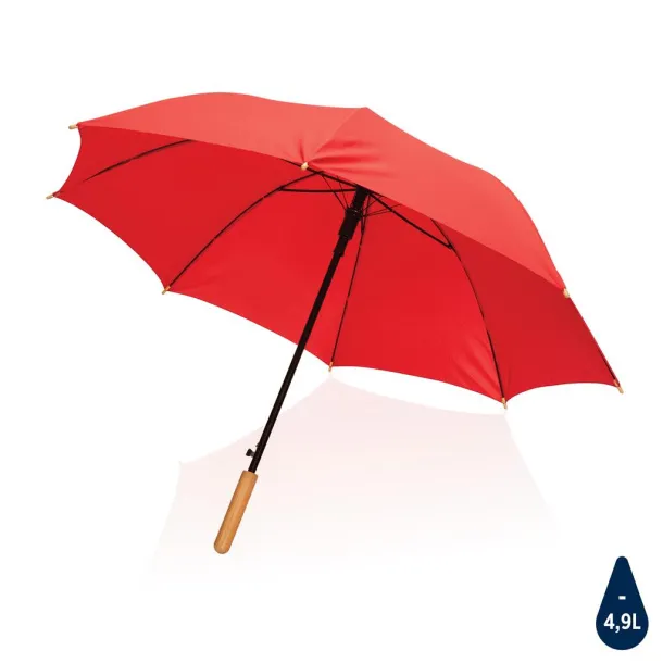  23" Impact AWARE™ RPET 190T auto open bamboo umbrella - XD Collection Crvena 