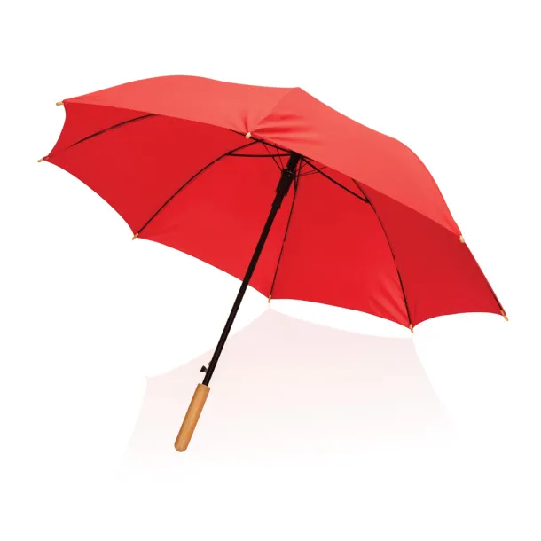  23" Impact AWARE™ RPET 190T auto open bamboo umbrella - XD Collection Crvena 