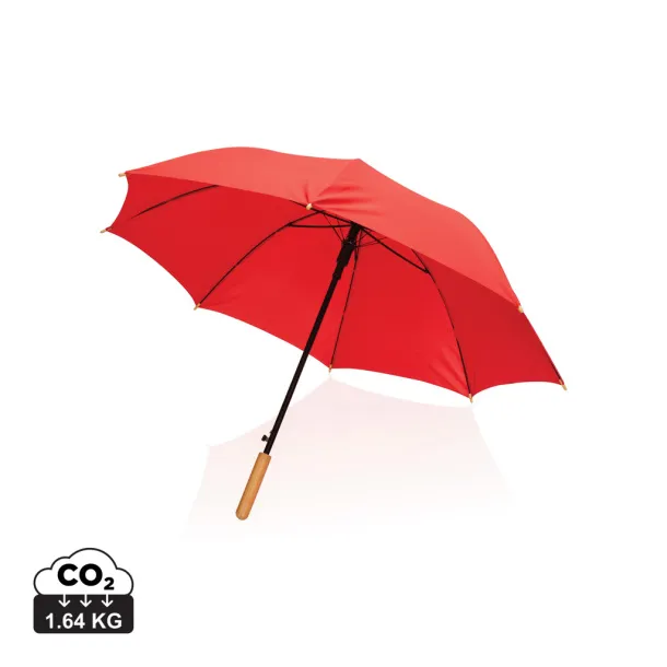  23" Impact AWARE™ RPET 190T auto open bamboo umbrella - XD Collection Crvena 