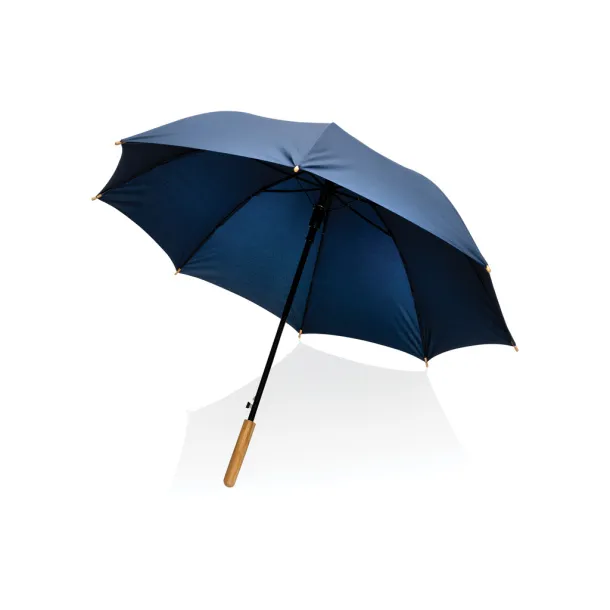  23" Impact AWARE™ RPET 190T auto open bamboo umbrella - XD Collection Navy Blue 