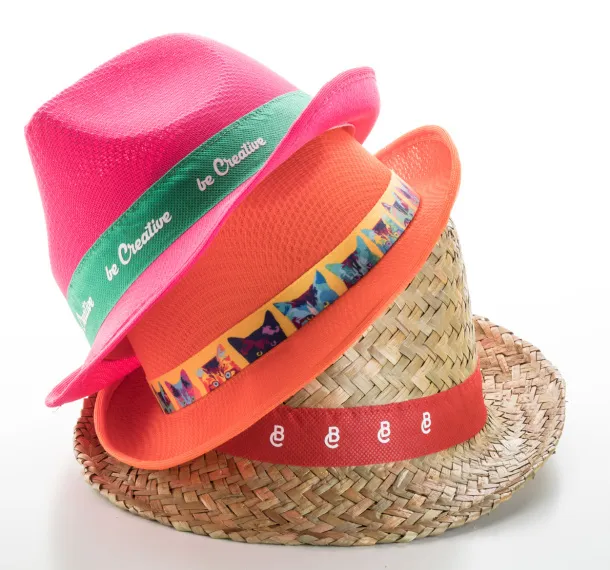 Subrero sublimation band for straw hats White