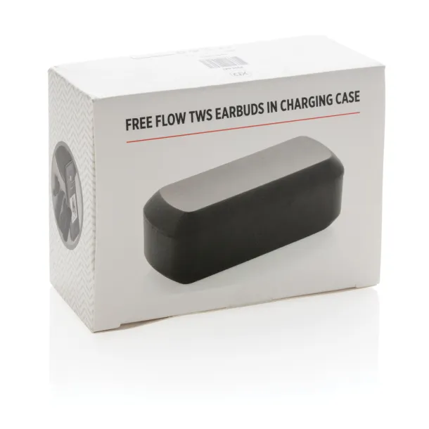  Free Flow TWS earbuds in charging case - XD Collection Black 